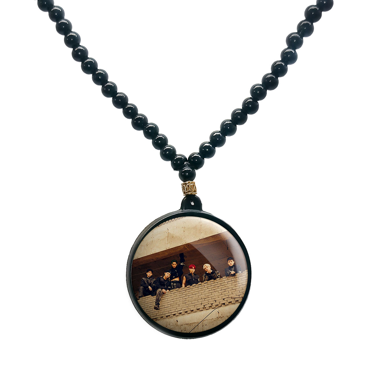 گردنبند پرمانه طرح exo کد pmd.14011 مدل دو طرفه