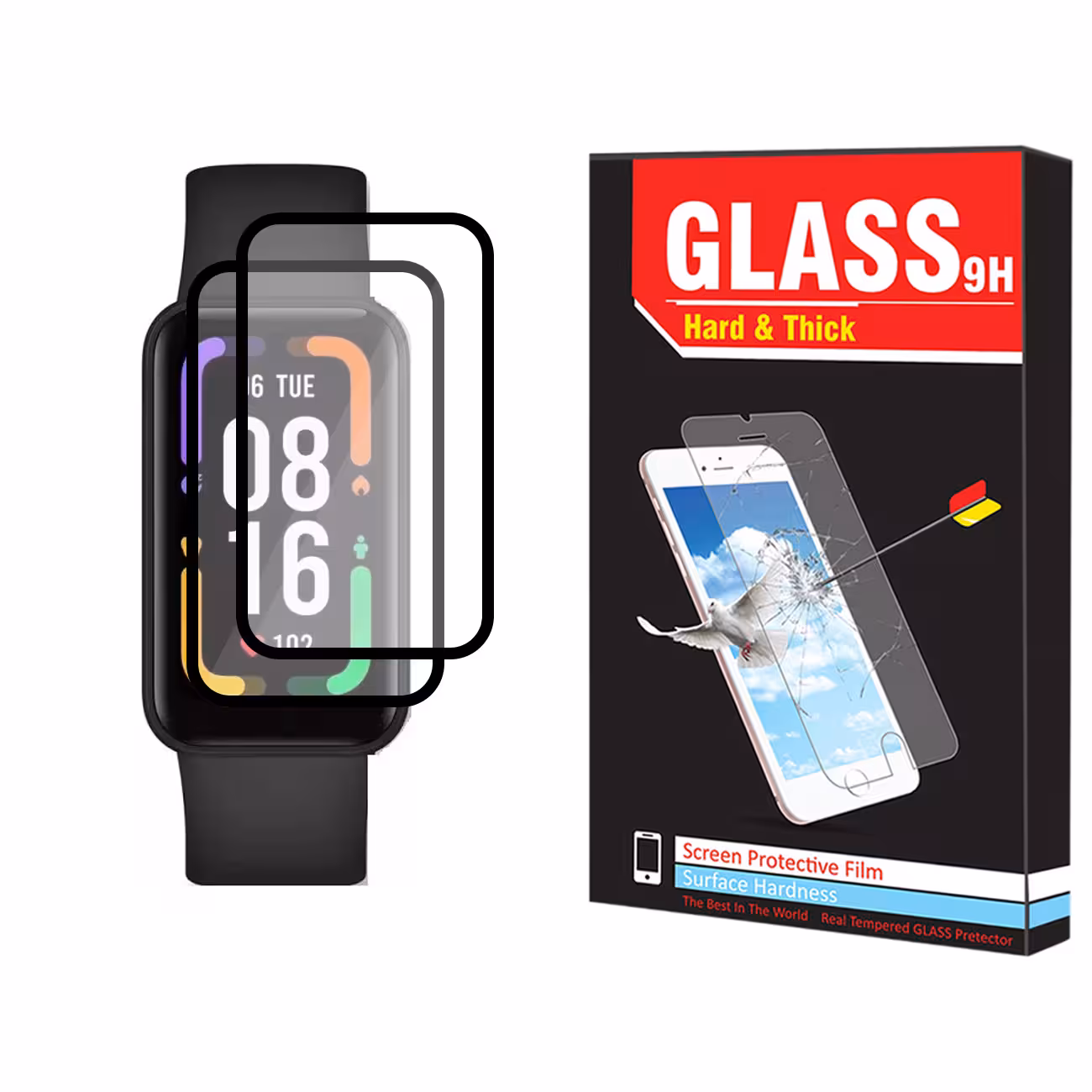 محافظ صفحه نمایش نانو هارد اند تیک مدل NHT مناسب برای ساعت هوشمند شیائومی Redmi Smart Band Pro بسته دو عددی