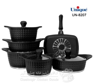 سرویس قابلمه 13 پارچه صورتی کلاسیک یونیک کد UN_7893