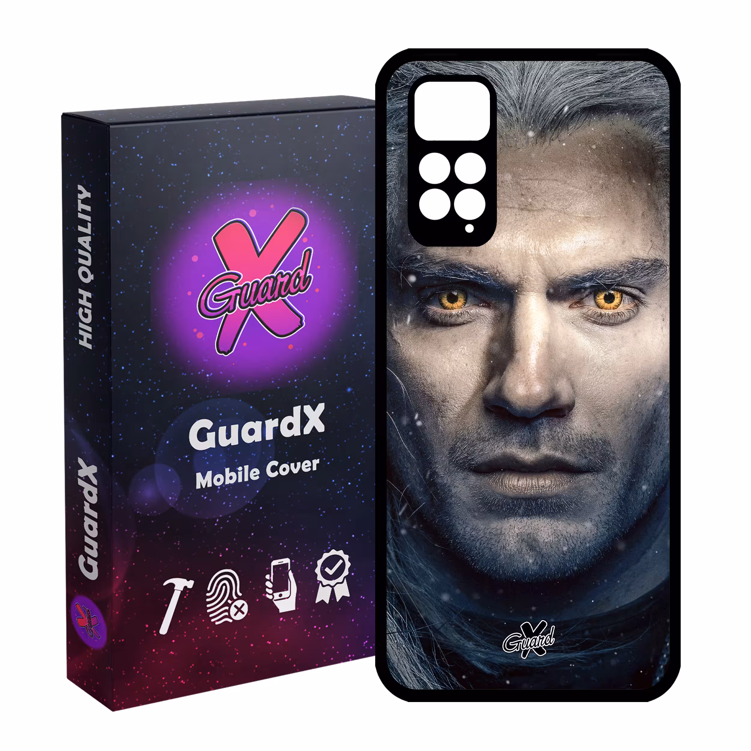 کاور گارد ایکس طرح Witcher مدل Glass10177 مناسب برای گوشی موبایل شیائومی Redmi Note 11S/ Note 11 4G