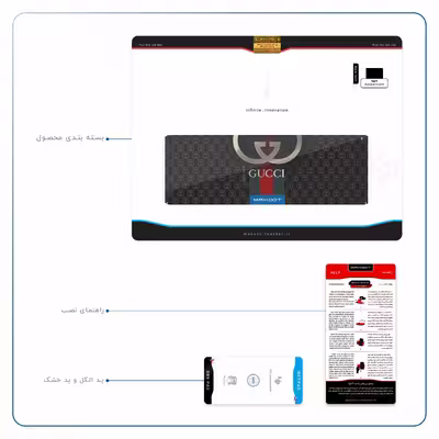 برچسب پوششی ماهوت مدل GUCCI-Logo مناسب برای تبلت اپل iPad Air 2013 A1475