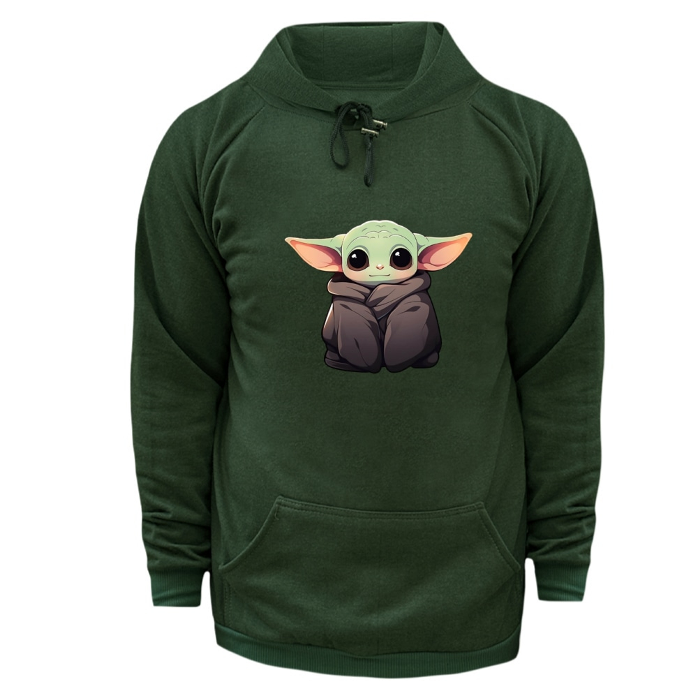 هودی زنانه مدل بیبی یودا کد 5 رنگ یشمی