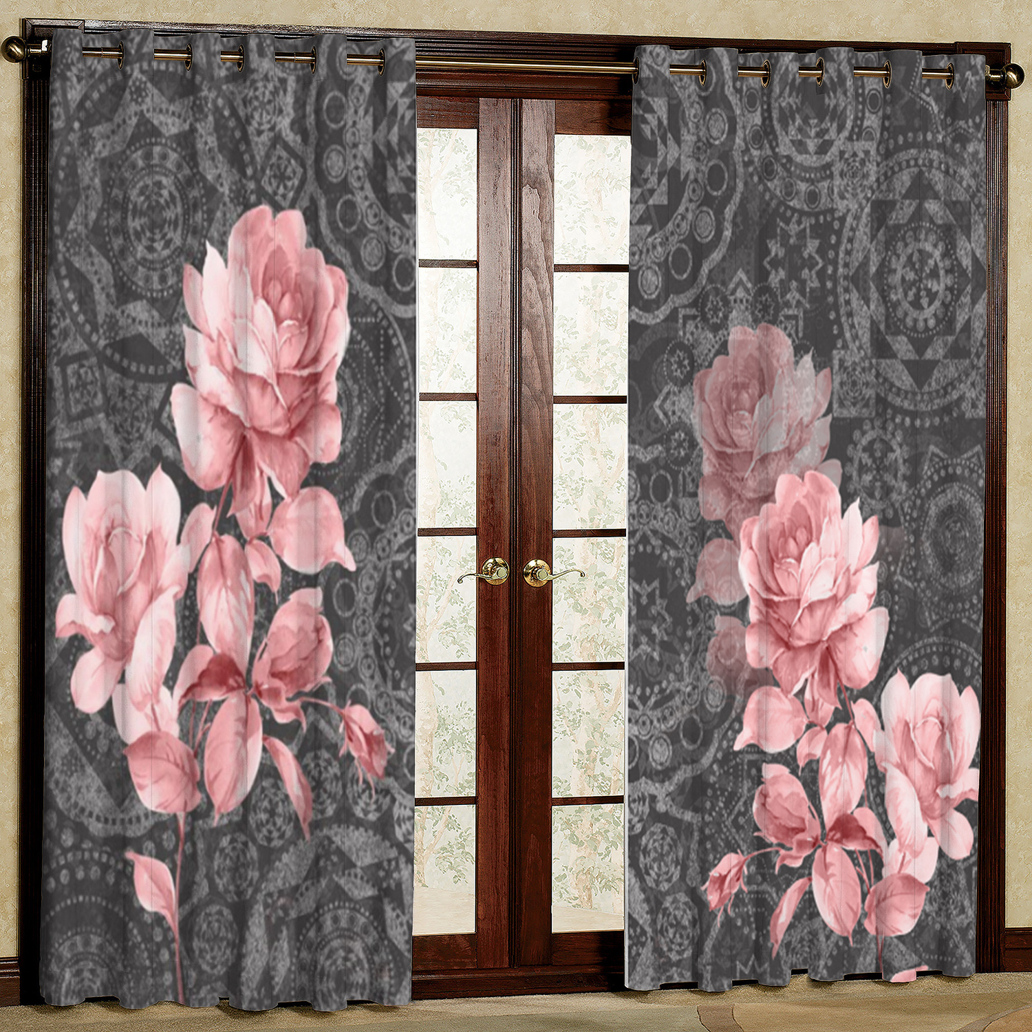 پرده مدل مخمل پانچی کد 4358 سایز 200x140 سانتی متر