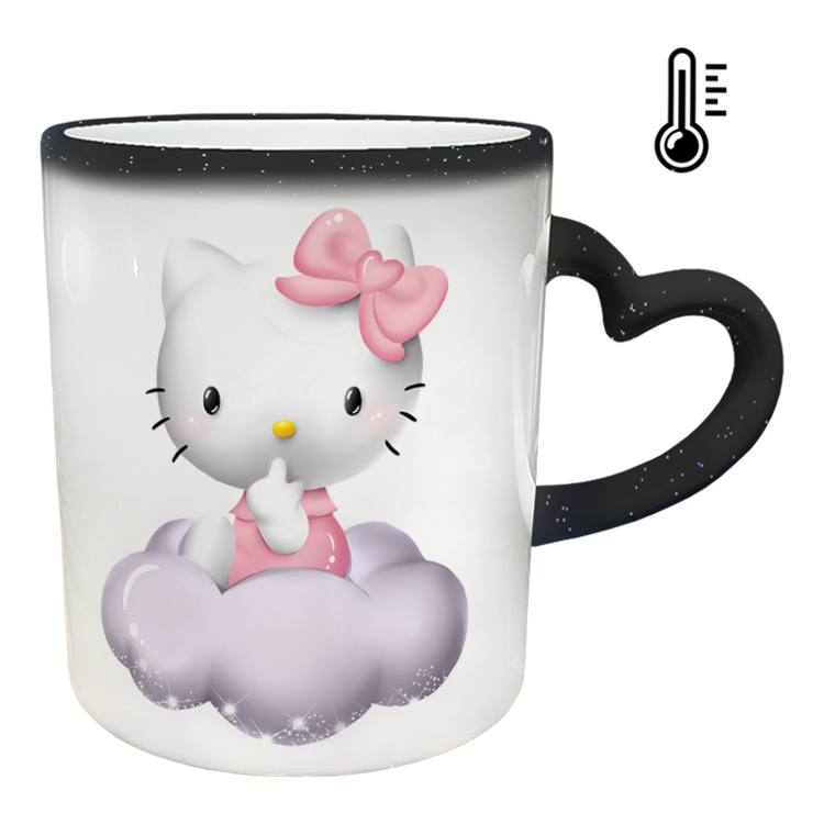 ماگ حرارتی مدل دسته قلبی اکلیلی طرح کیتی کد 86