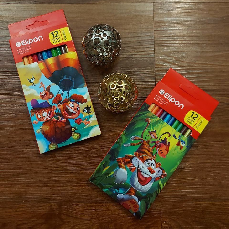 مدادرنگی الیپون
جعبه مقوایی
12 رنگ 