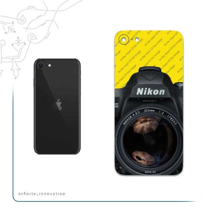 برچسب پوششی ماهوت مدل Nikon-Logo مناسب برای گوشی موبایل اپل iPhone SE 2022