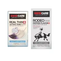 کاندوم سوئیس کر مدل REAL THIN RODEO مجموعه 2 عددی