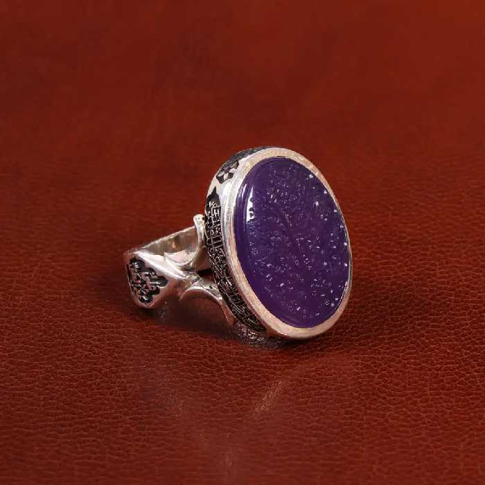 انگشتر عقیق سوسنی مردانه کد 28059 - جواهری مشاهیر