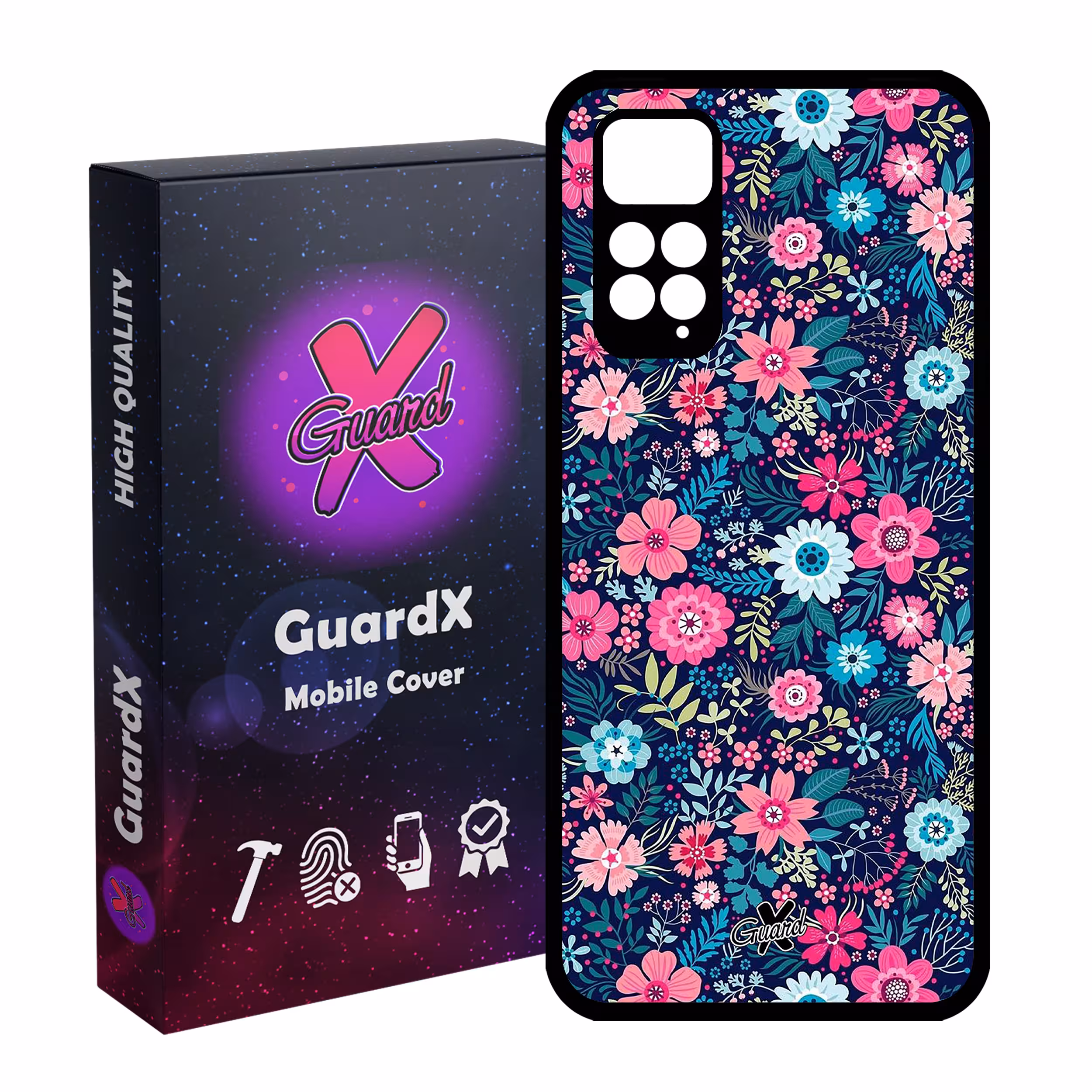 کاور گارد ایکس طرح Flower مدل Glass10210 مناسب برای گوشی موبایل شیائومی Redmi Note 11S/ Note 11 4G