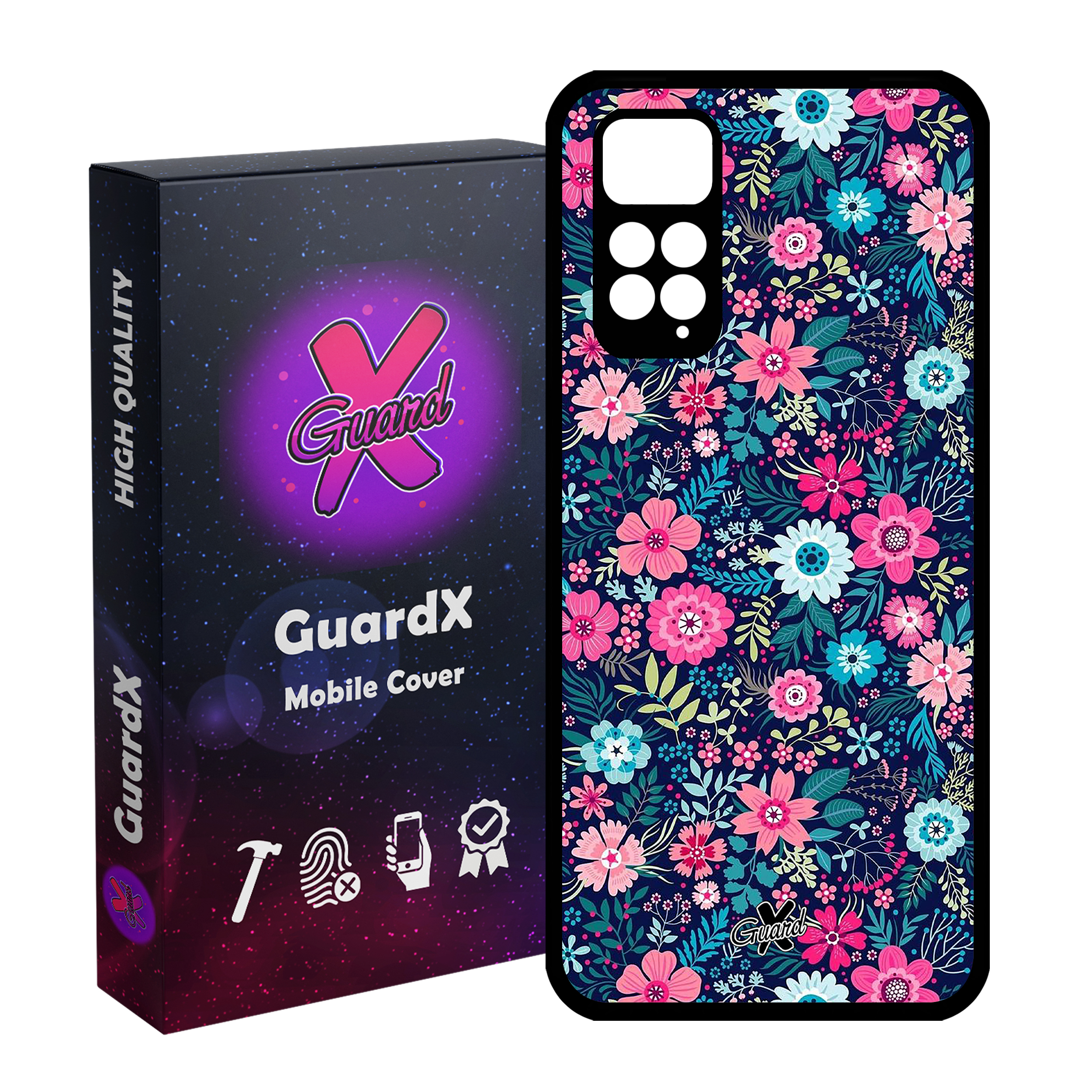 کاور گارد ایکس طرح Flower مدل Glass10210 مناسب برای گوشی موبایل شیائومی Redmi Note 11S/ Note 11 4G