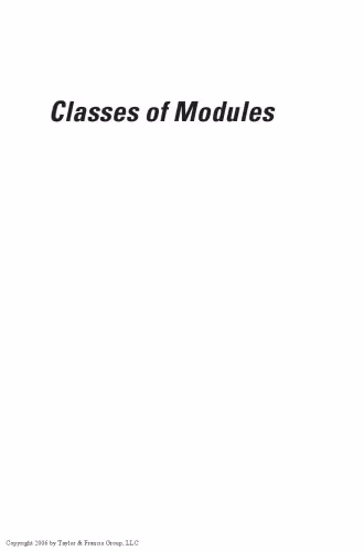 خرید و دانلود نسخه کامل کتاب Classes of modules