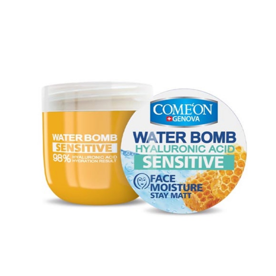 کرم صورت بمب آبرسان حاوی هیالورونیک اسید و ویتامین ای با عصاره عسل مناسب پوست حساس کامان