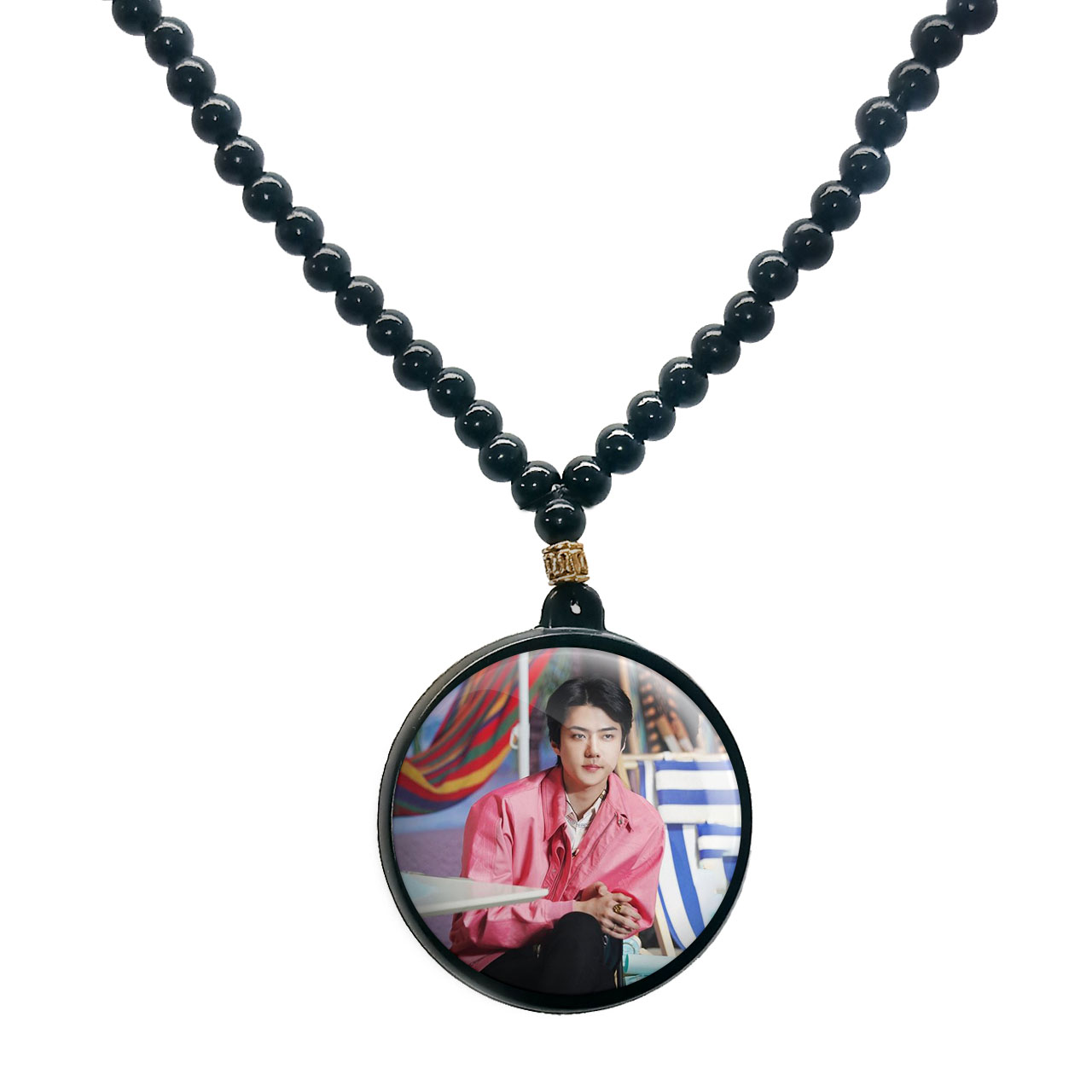 گردنبند پرمانه طرح exo کد pmd.13991 مدل دو طرفه