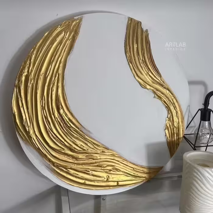 تابلو مدرن دکوراتیو کادو رنگ دلخواه برجستگی با کتان