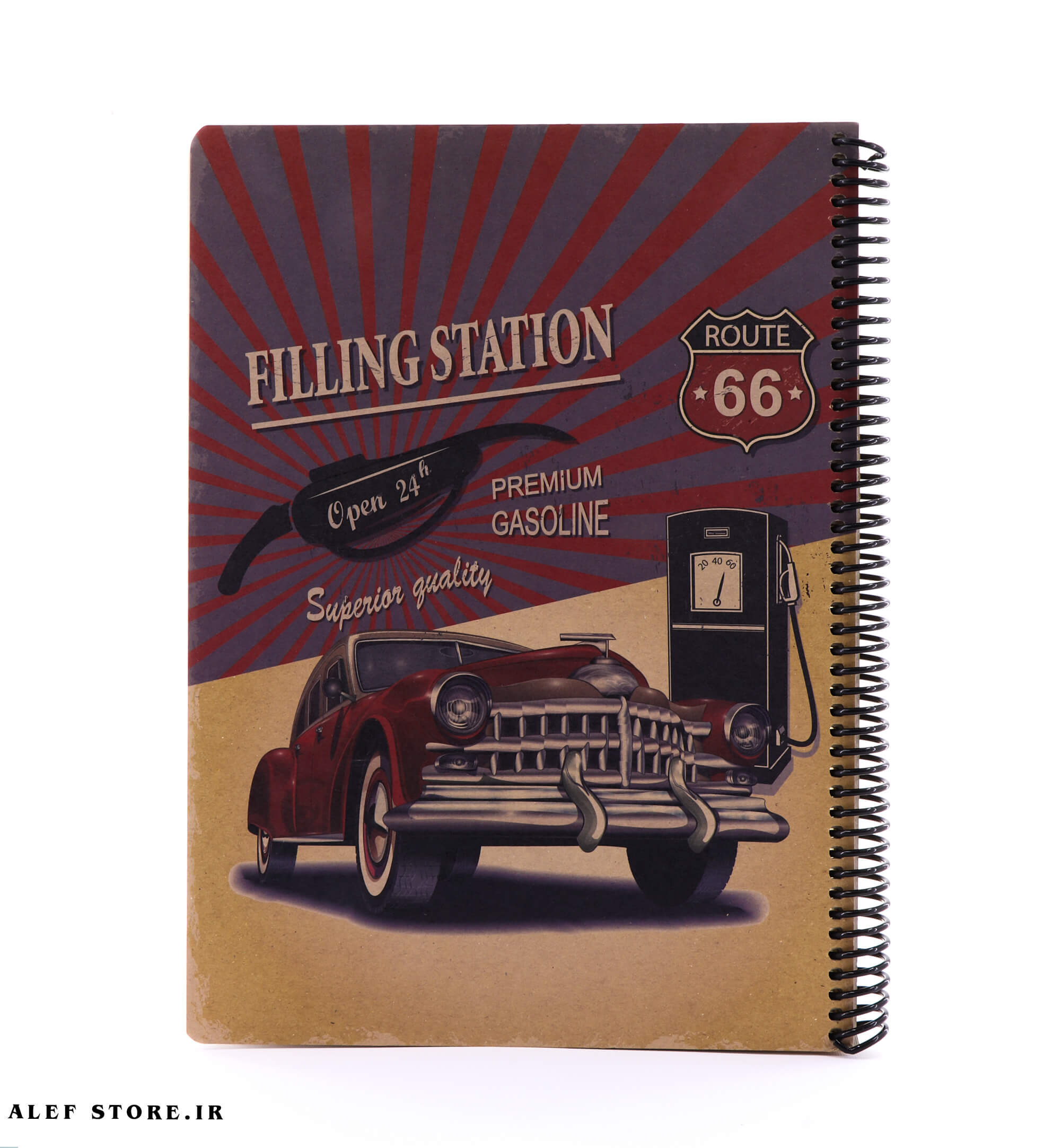 دفتر 100 برگ کلاسیک دات نوت A4 – طرح FILLING STATION