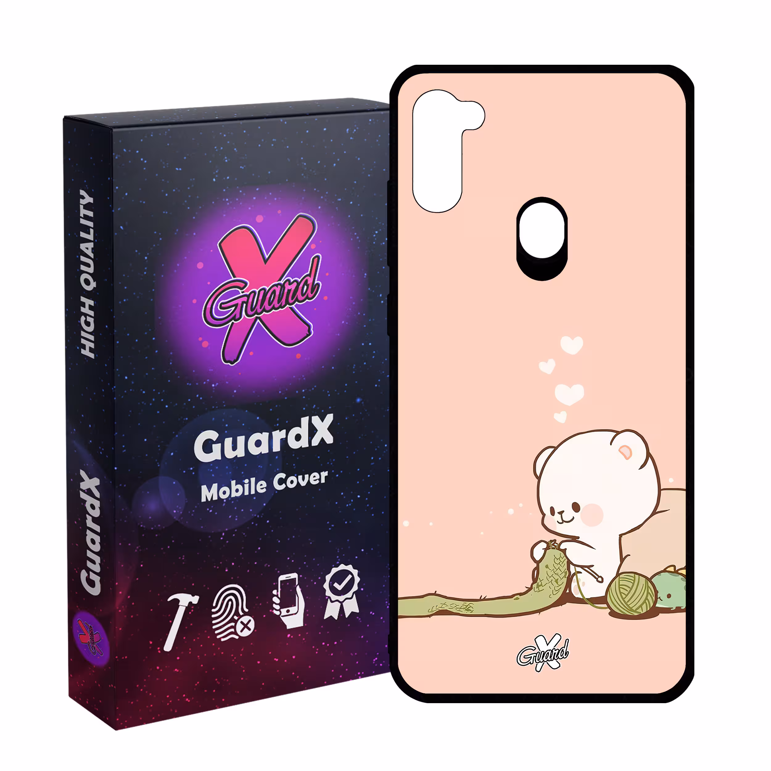 کاور گارد ایکس طرح خرس 2 مدل Glass10489 مناسب برای گوشی موبایل سامسونگ Galaxy A11/M11