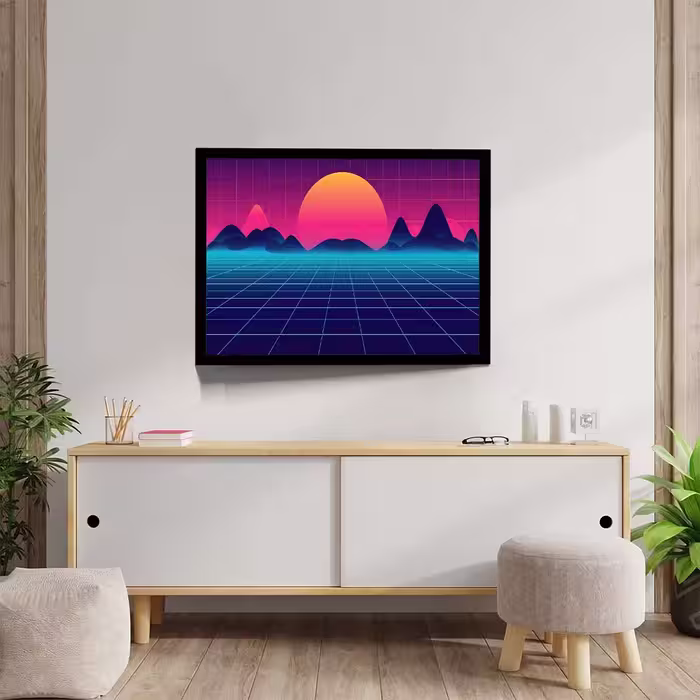 تابلو مدل retro synthwave کد F-15025