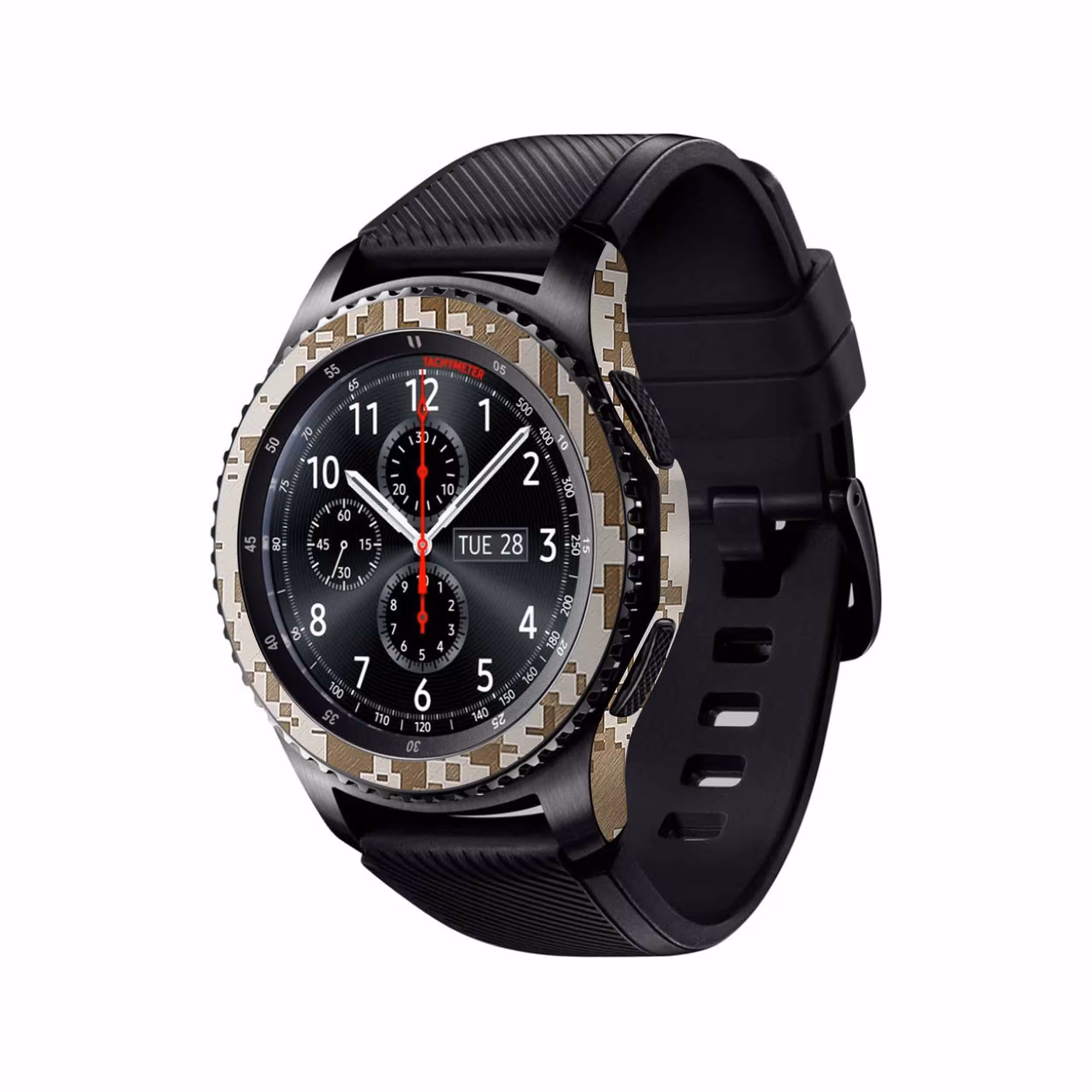 برچسب ماهوت طرح Army-Desert-Pixel مناسب برای ساعت هوشمند سامسونگ Galaxy Gear S3 Frontier