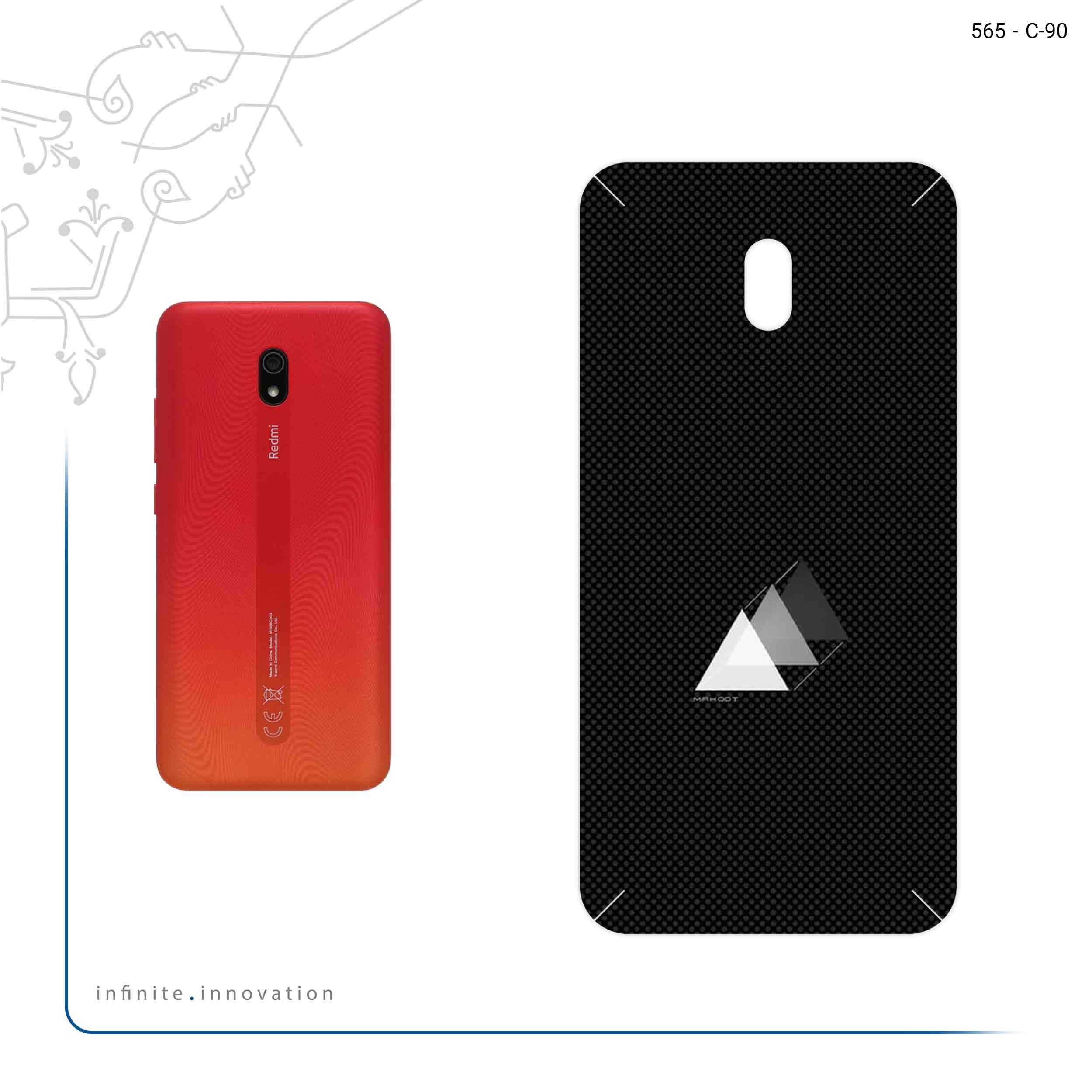 برچسب پوششی ماهوت مدل Minimal 3 Triangle Icon مناسب برای گوشی موبایل شیائومی Redmi 8A