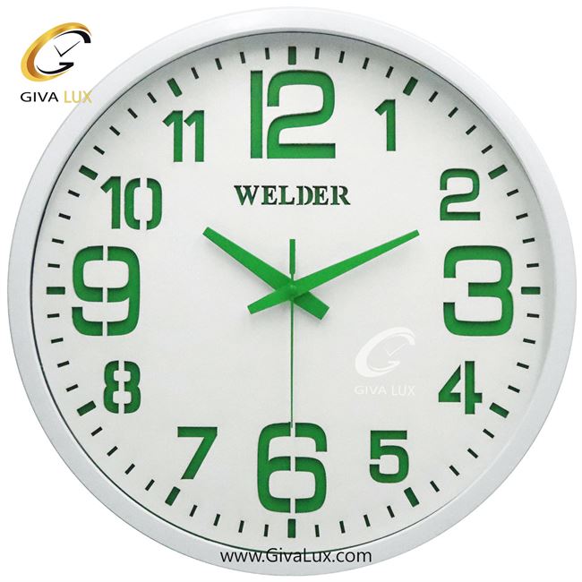 ساعت دیواری اورجینال ولدر PVC سفید| کد رفرنس 607