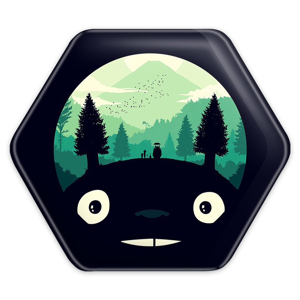 پیکسل خندالو طرح انیمه توتورو Totoro مدل شش ضلعی کد 12811