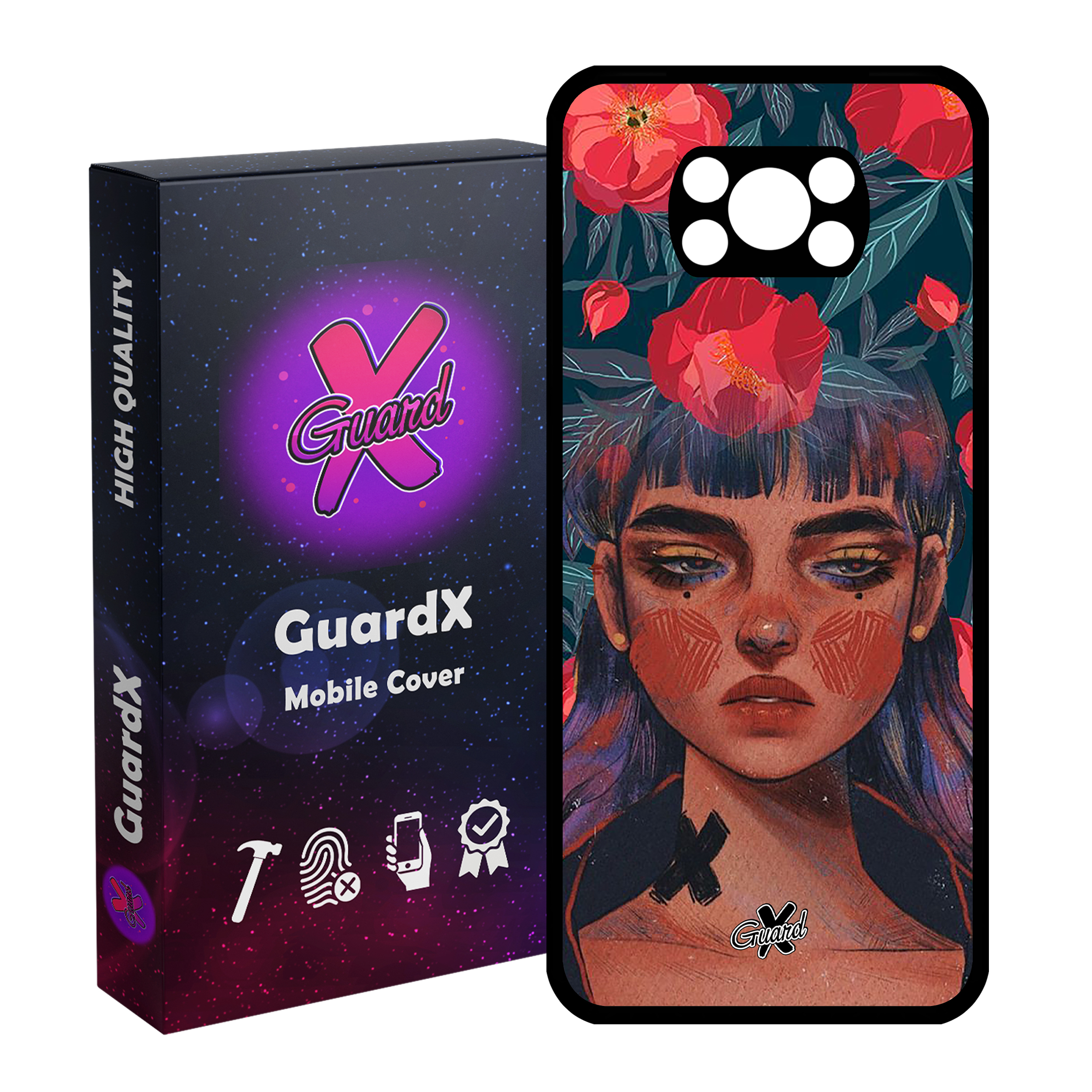 کاور گارد ایکس طرح Girl مدل Glass10334 مناسب برای گوشی موبایل شیائومی Poco X3 Pro