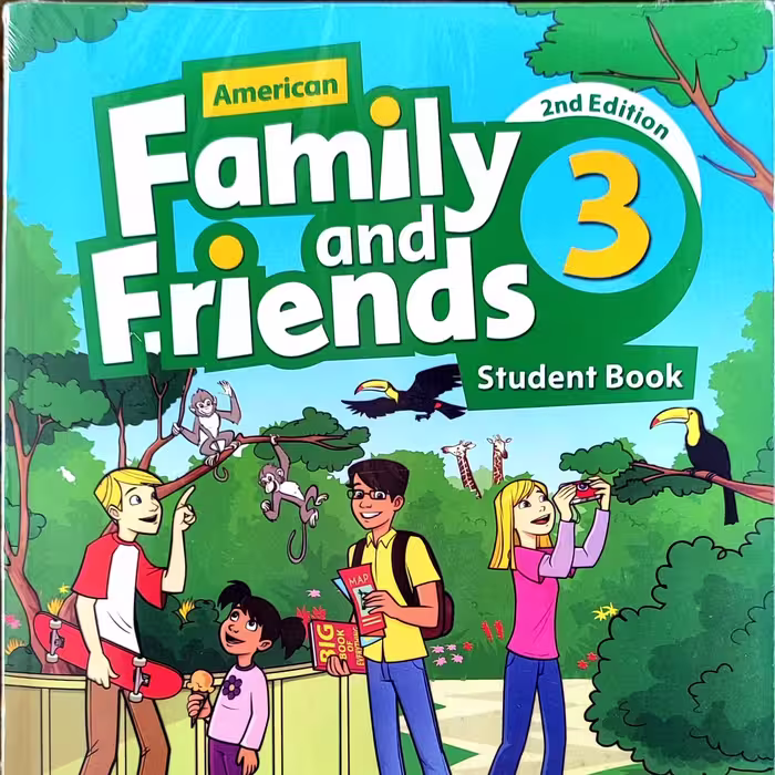 کتاب زبان کودکان آمریکن فمیلی اند فرندز سه ویرایش دوم American Family and Friends 3