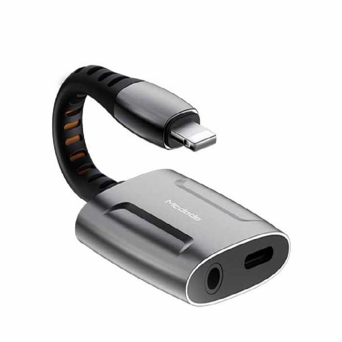 مبدل لایتنینگ به لایتنینگ و جک 3.5mm مک‌دودو CA-6340 Mcdodo Dual Port Lightning To Lightning  jack 3.5mm Transmission