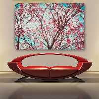 تابلو شاسی مدل شکوفه های صورتی