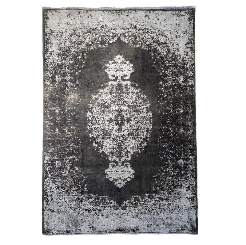 فرش نیمه دستباف پشمی 6متری طرح گلدان ابریشم