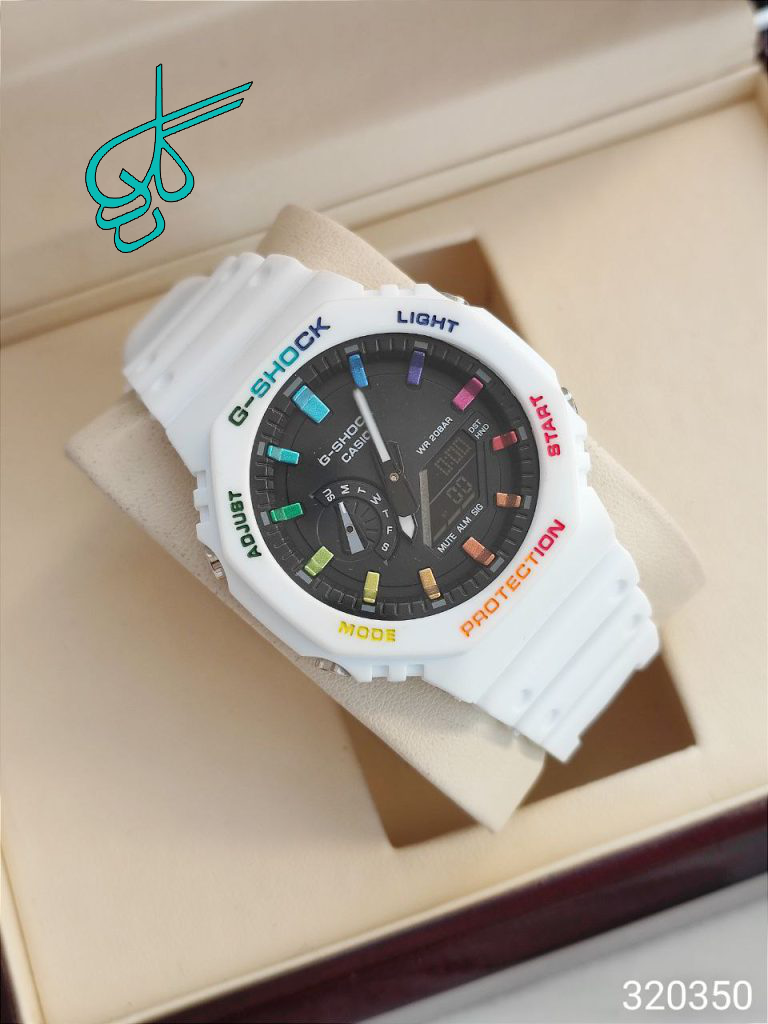 خرید ساعت جی شاک های‌کپی درجه یک دو زمانه کرنومتردار آلارم دار و تقویم دار کد 1915653 - ردگل