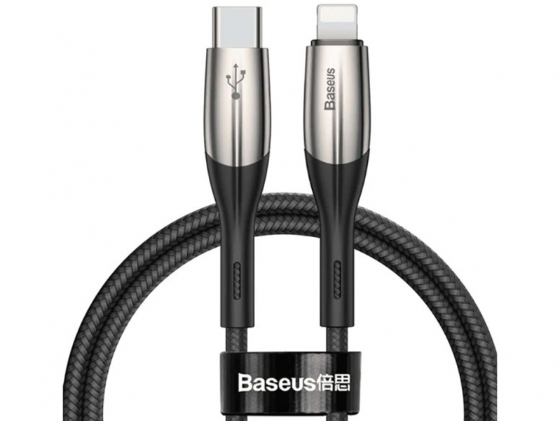 کابل شارژ سریع و انتقال داده تایپ سی به لایتنینگ 18 وات 2 متری بیسوس Baseus Horizontal PD Flash Charge Type-C to Lightning Cable