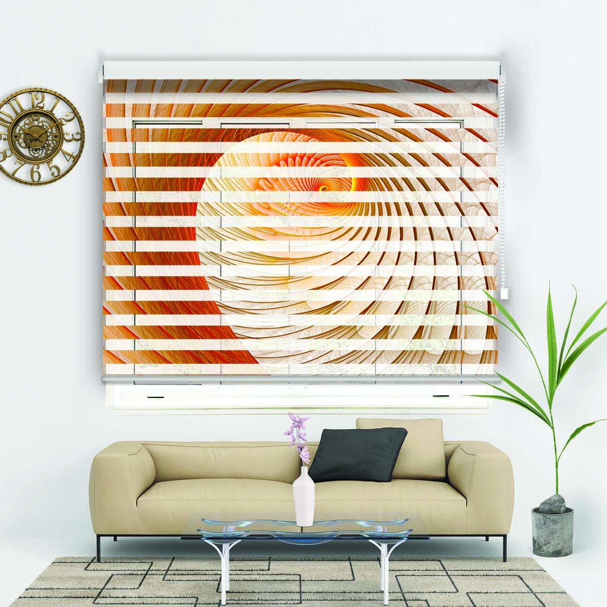 پرده زبرا مدل TD-22 سایز 110x150 سانتی متر