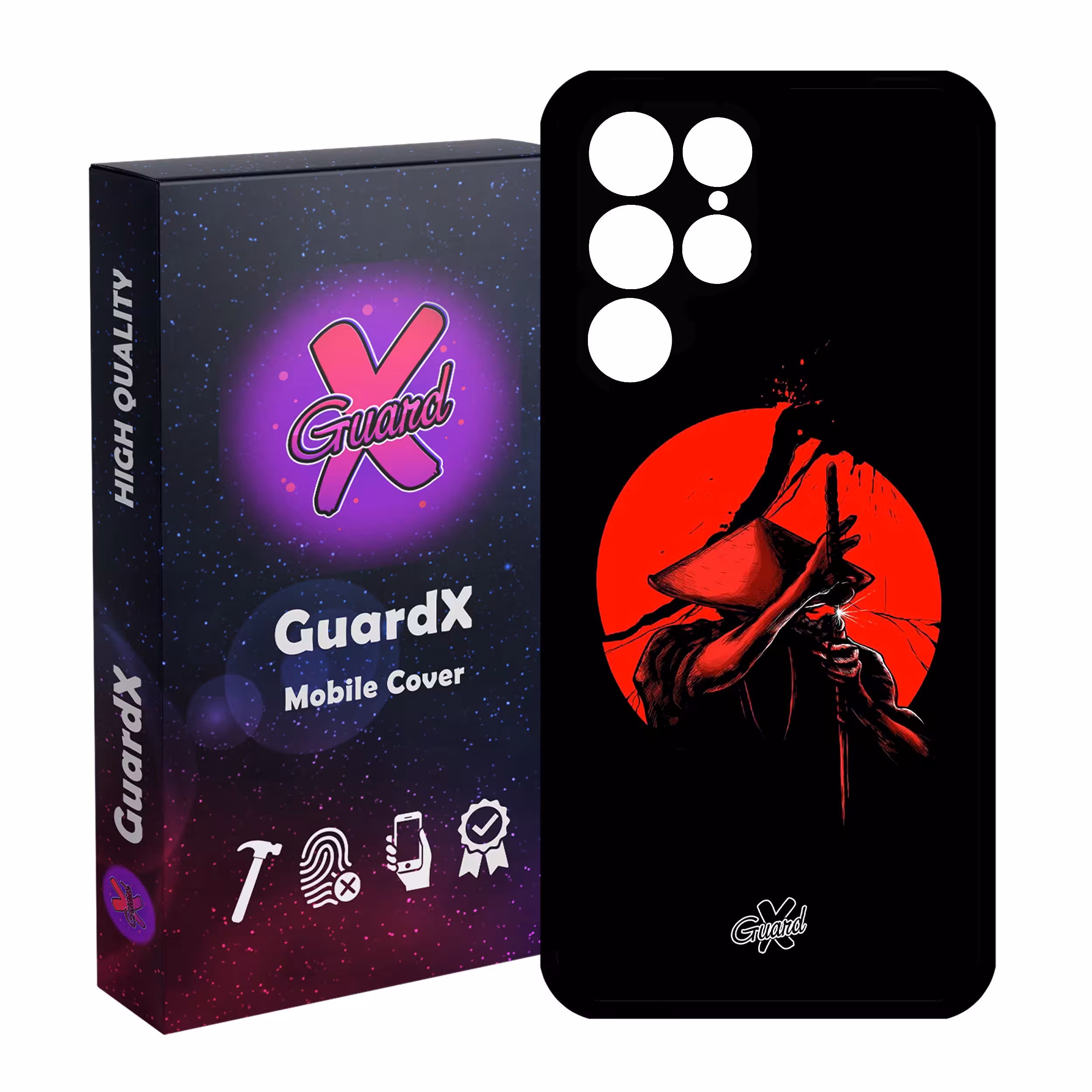 کاور گارد ایکس طرح Samurai مدل Glass10251 مناسب برای گوشی موبایل سامسونگ Galaxy S22 Ultra