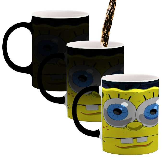 ماگ حرارتی کاکتی طرح کارتون باب اسفنجی مدل mgh23470