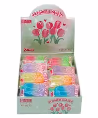 پاک کن فانتزی  ژله ای ابر و گل  بسته (24عددی)