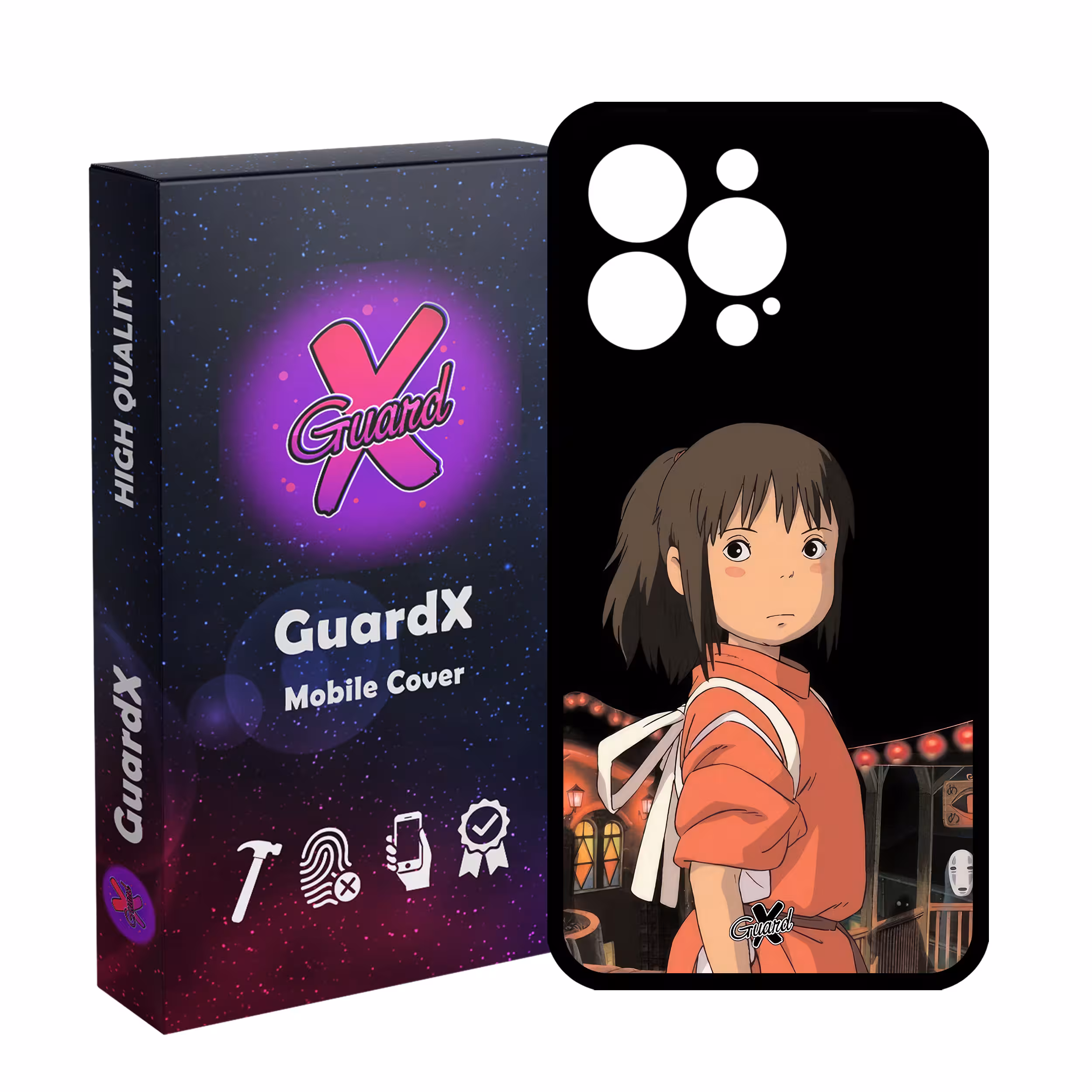 کاور گارد ایکس طرح Spirited Away Anime مدل Glass10574 مناسب برای گوشی موبایل اپل iPhone 13 Pro