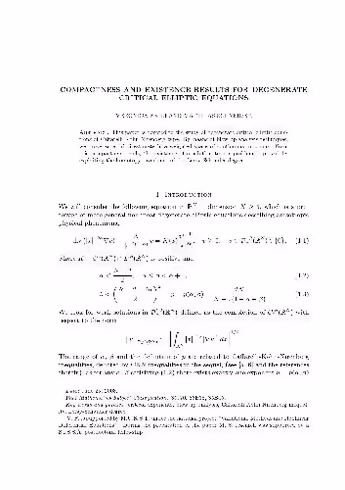 خرید و دانلود نسخه کامل کتاب Compactness and existence results for degenerate critical elliptic equations