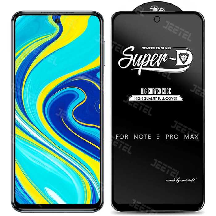 گلس گوشی Xiaomi Redmi Note 9 Pro Max سوپر دی اورجینال از برند Mietubl