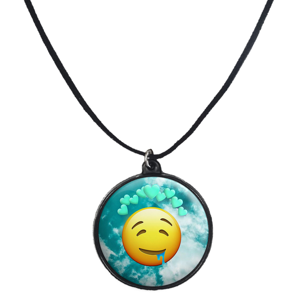 گردنبند پرمانه طرح ایموجی کد pmb.31497 مدل دو طرفه