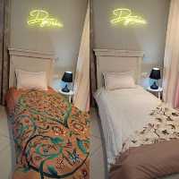 لحاف یک نفره طرح گل زمینه قهوه ای بزرگ اسلیمی