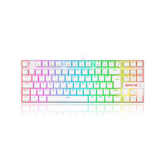 کیبورد گیمینگ با سیم ردراگون مدل Kumara K552W RGB با سوئیچ مکانیکال آبی