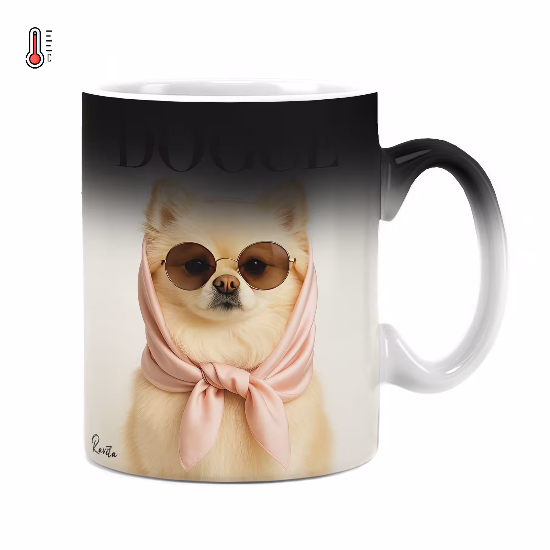 ماگ حرارتی راویتا طرح خانم سگ - Mrs Dog کد 3706