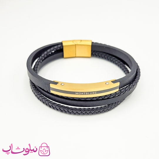 دستبند پسرانه مون بلان چهار ردیفه کد 370