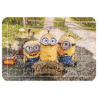 پازل 54 تکه اطلس آبی  طرح کارتون مینیون ها مدل P1476