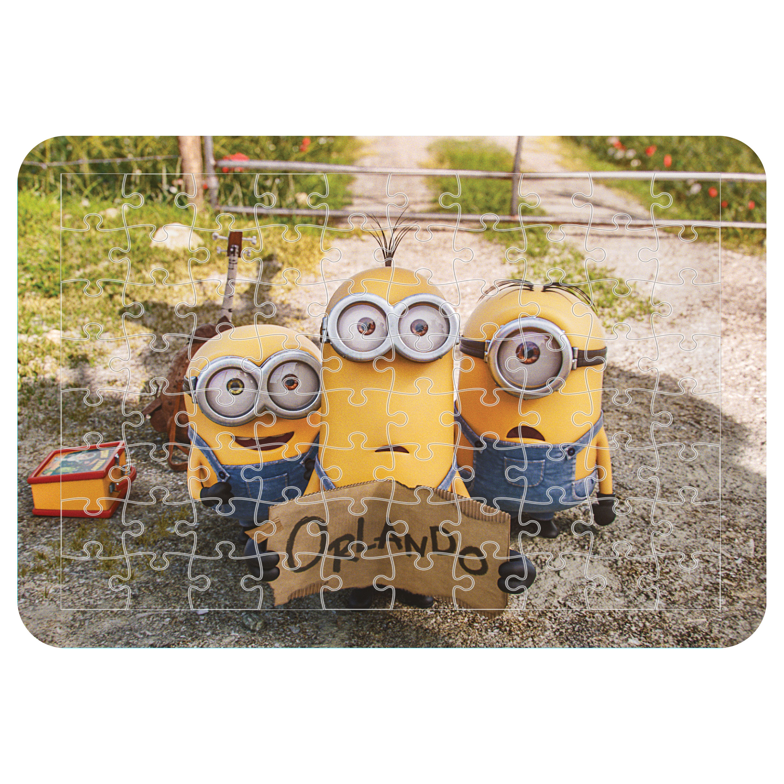 پازل 54 تکه اطلس آبی  طرح کارتون مینیون ها مدل P1476