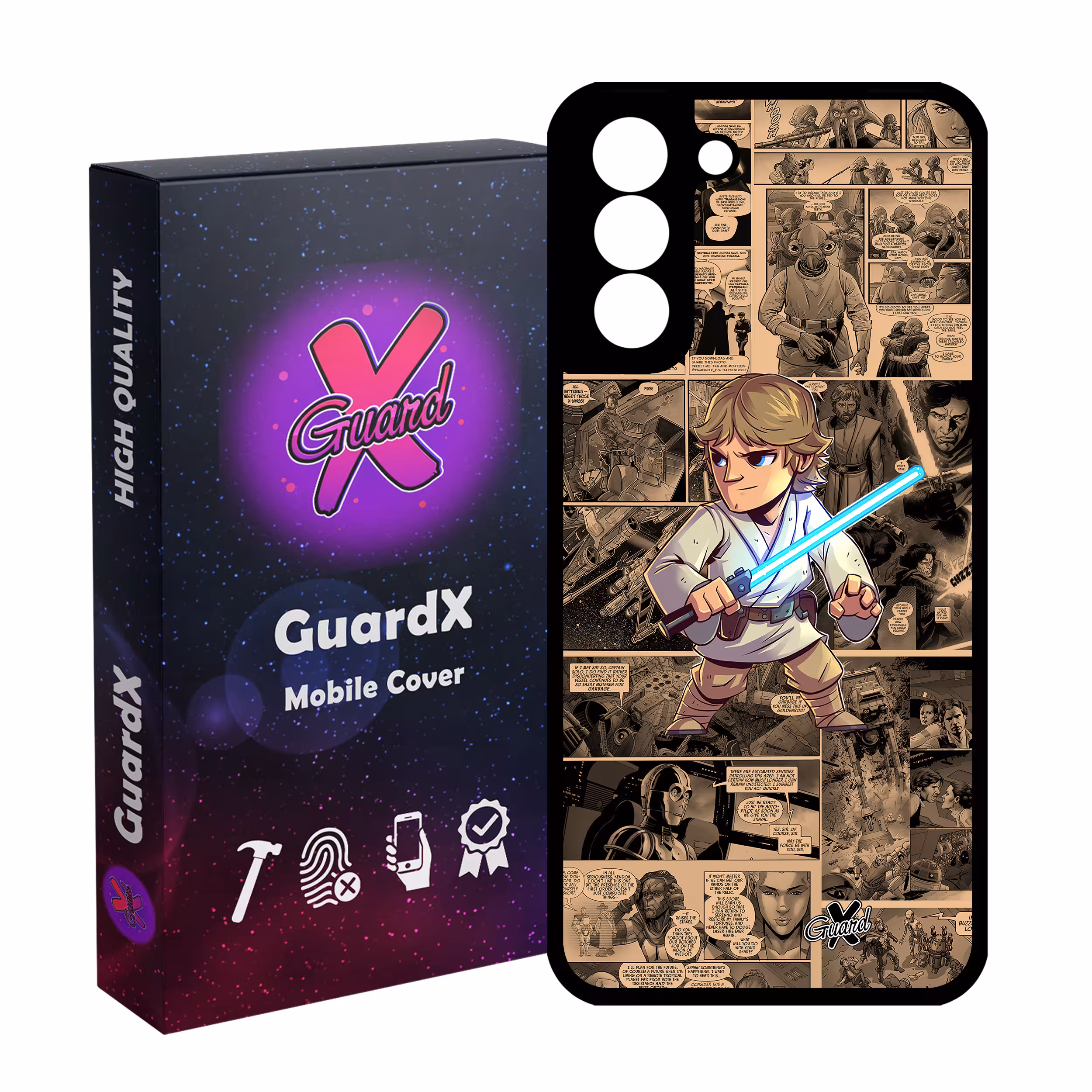 کاور گارد ایکس طرح جنگ ستارگان مدل Glass10525 مناسب برای گوشی موبایل سامسونگ Galaxy S21 FE