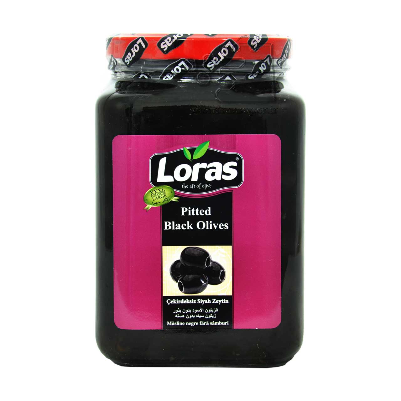 زیتون سیاه بدون هسته 1٫5 کیلو لوراس - loras
