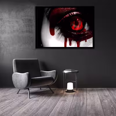 تابلو گالری چهره پرداز رخ مدل تزئینی طرح چشم خونین کد GCPA_10001