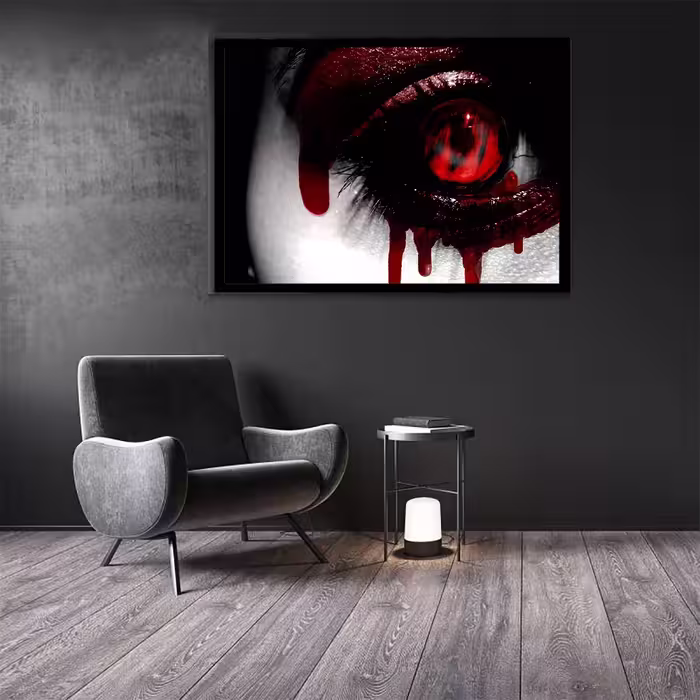 تابلو گالری چهره پرداز رخ مدل تزئینی طرح چشم خونین کد GCPA_10001